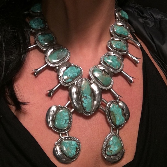 💙Old Pawn SquashBlossom Necklace💙 - Picture 2 of 8